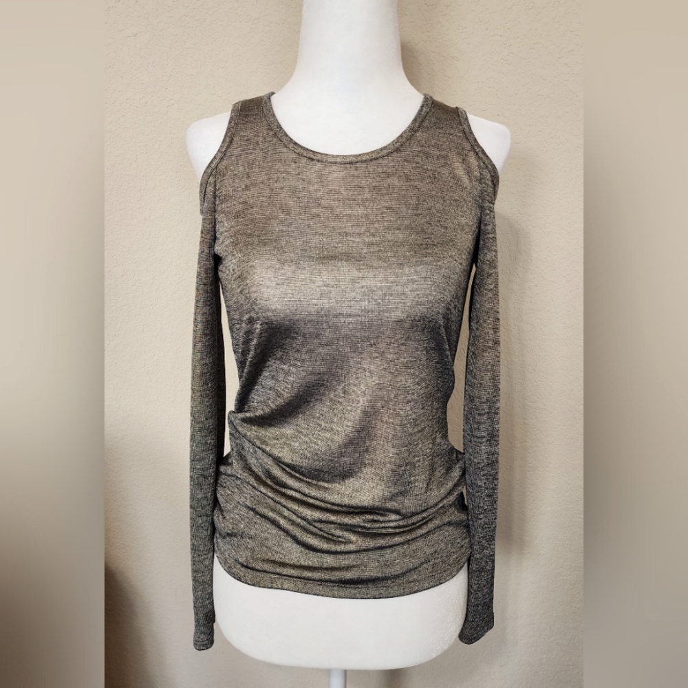 Michael Kors Open Shoulder Gold Blouse